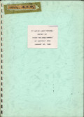 Report on first relinquishment of contract area January 30, 1989