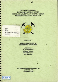 Lokakarya etika binis sebagai dasar utama budaya kerja menyongsong SBU-Geologi