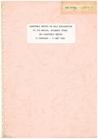 Quarterly report on gold exploration DU 318 Marisa, Sulawesi Utara 3rd quarterly report 12 February-11 May 1989