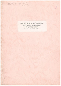Quarterly report on gold exploration DU 318 Marisa, Sulawesi Utara 4th quarterly report 12 May-11 August 1989