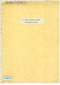 PT Antam Tobongan mining termination report