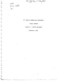 PT. Tropic Endeavour Indonesia Final report block 2-North Sulawesi February 1987