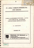 Laporan analisis rembesan Vein Ciguha-G. Butak (RL. 405 sampai RL. 505) UPE Pongkor Kabupaten Bogor, Propinsi Jawa Barat: No. 50/FRS-TUS/ARV/98