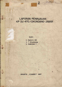 Laporan peninjauan KP DU 470/Cikondang-JABAR