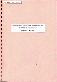 8th quarterly report on KP general survey DU 402 Obi Islands, Maluku, February - May 1995