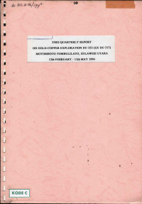23th Quarterly Report On Gold-Copper Exploration DU 353 (Ex DU 317) Motomboto-Tombulilato, Sulawesi Utara 12th February - 11th May 1994