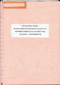 25th Quarterly Report On Gold-Copper Exploration DU 353 (Ex DU 317) Motomboto-Tombulilato, Sulawesi  Utara 12th August - 11th November 1994