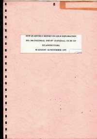 28th quarterly report on gold exploration DUs 356 (Taludaa) and 357 (Tapadaa) - EX DU 319 Sulawesi Utara 05 August - 04 November 1995