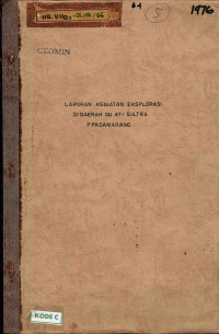 Laporan kegiatan eksplorasi di daerah DU. 47/SULTRA P. Padamarang