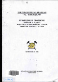 Penyelidikan geoteknik daerah P. Pakal Kabupaten Halmahera Timur Propinsi Maluku Utara: Semester II 2006
