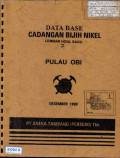 Data base cadangan bijih nikel Pulau Obi lembar Houl Sagu 2