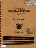 Data base cadangan bijih nikel Pulau Obi lembar Houl Sagu 4