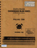 Data base cadangan bijih nikel Pulau Obi lembar Malamala 2