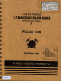 Data base cadangan bijih nikel Pulau Obi lembar Malamala 3