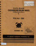 Data base cadangan bijih nikel Pulau Obi lembar Malamala 4