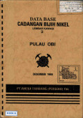 Data base cadangan bijih nikel Pulau Obi lembar Kawasi 2
