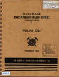 Data base cadangan bijih nikel Pulau Obi lembar Kawasi 3