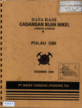 Data base cadangan bijih nikel Pulau Obi lembar Kawasi 4