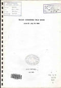 Bacan - Gosowong field work June 22 - July 19, 1995