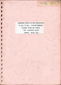 Quarterly report on gold exploration DU 230, DU 325, Paleleh-Sumalata, Sulawesi Utara and Tengah 13th quarterly report January-March 1989