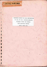 Quarterly report on gold exploration DU 230, DU 325, Paleleh-Sumalata, Sulawesi Utara dan Tengah 18th quarterly report April-June 1990