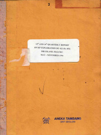 13th and 14th Quarterly report on KP exploration DU 422 (Ex 402) Obi Island, Maluku May - November 1996