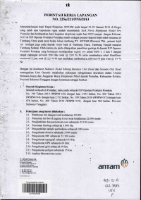 Perintah kerja lapangan No. 225a/221/PNS/2013