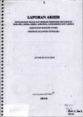 Laporan akhir pengukuran batas Iup operasi produksi Kecamatan Molawe, Asera, Oheo, Andowia, Langgikima dan Lasolo Kabupaten Konawe Utara Provinsi Sulawesi Tenggara: SP 548/201/PAT/2010