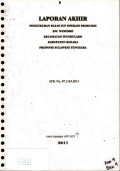 Laporan akhir pengukuran batas Iup operasi produksi KW. WSWD003 Kecamatan Wundulako Kabupaten Kolaka Provinsi Sulawesi Tenggara: SPK No. 07.2-03.2011