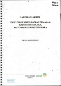Laporan akhir eksplorasi nikel daerah Pomalaa, Kabupaten Kolaka, Provinsi Sulawesi Tenggara: PKL No. 394/221/PNS/2012