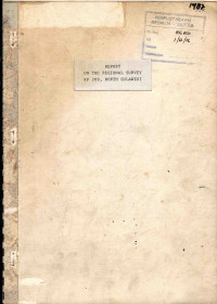 Report on the Regional Survey KP 289, North Sulawesi