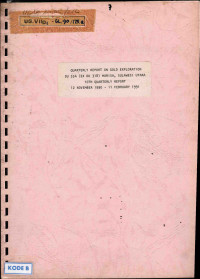 Quarterly report on gold exploration DU 354 (EX DU 318) Marisa, Sulawesi Utara 10th quarterly report: 12 November 1990 - 11 February 1991