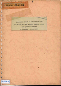 Quarterly report on gold exploration DU 354 (EX DU 318) Marisa, Sulawesi Utara 11th quarterly report: 12 February- 11 May 1991