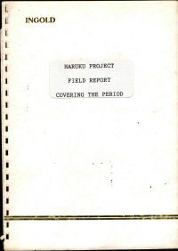 Haruku project field report covering the period 14 march - 26 april 1995