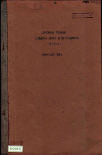 Laporan teknis daerah Bima & sekitarnya