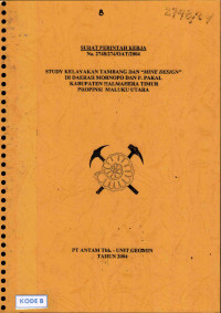 Study kelayakan tambang dan 