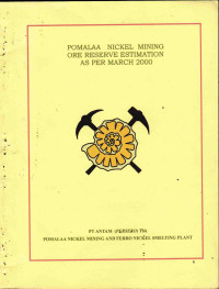 Pomalaa nickel mining ore reserve estimation as per March 2000