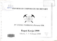 Informasi corporate secretary: rapat kerja 1999 (Jakarta, 3 - 5 Februari) 1999