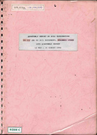 Quarterly report on gold exploration DU 353 (EX DU 317) Motomboto, Sulawesi Utara 16th quarterly report 12 May - 11 August 1992