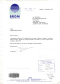Report of a mission to the Pongkor mine (West Java, Indonesia) from 29 August to 17 September 1994