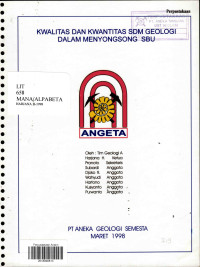 Kwalitas dan kwatintas SDM geologi dalam menyongsong SBU