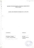 Report on exploration activities completed in West Flores: During the period November 1994 - June 1998