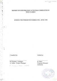 Report on exploration activities completed in West Flores: During the period November 1994 - June 1998