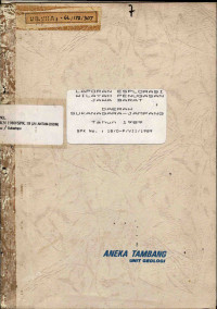 Laporan eksplorasi wilayah penugasan Jawa Barat, daerah Sukanagara-Jampang tahun 1989: SPK No. 18/D-P/VII/1989