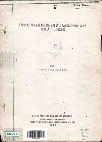 Laporan Geologi Lembar Garut & Pameungpeuk, Jawa Sekala 1 : 100.000