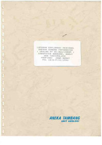 Laporan Eksplorasi Regional Daerah Gunung Papandayan (Usulan KP DU 886/Jabar) Kabupaten Bandung, Garut, dan Tasikmalaya Propinsi Jawa Barat : PKL 18/D-P/VI/1990