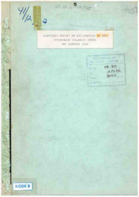 Quarterly Report on Exploration KP 289, Kotamobagu, Sulawesi Utara: 3rd Quarter 1986