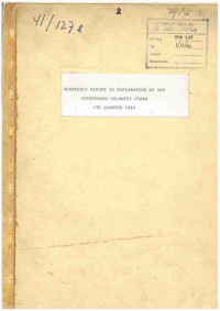 Quarterly Report on Exploration KP 289, Kotamobagu, Sulawesi Utara: 4th Quarter 1986