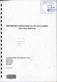 Idenburg geological evaluation Irian Jaya, Indonesia
