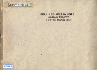 Drill log hole no. HSD. 2 Haruku Project (KP. DU. 396/Maluku)